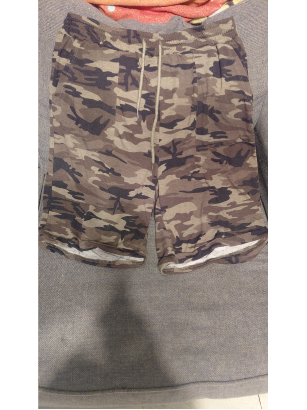 Women SHEIN Athletic Shorts Size L Green Brown Camo Print